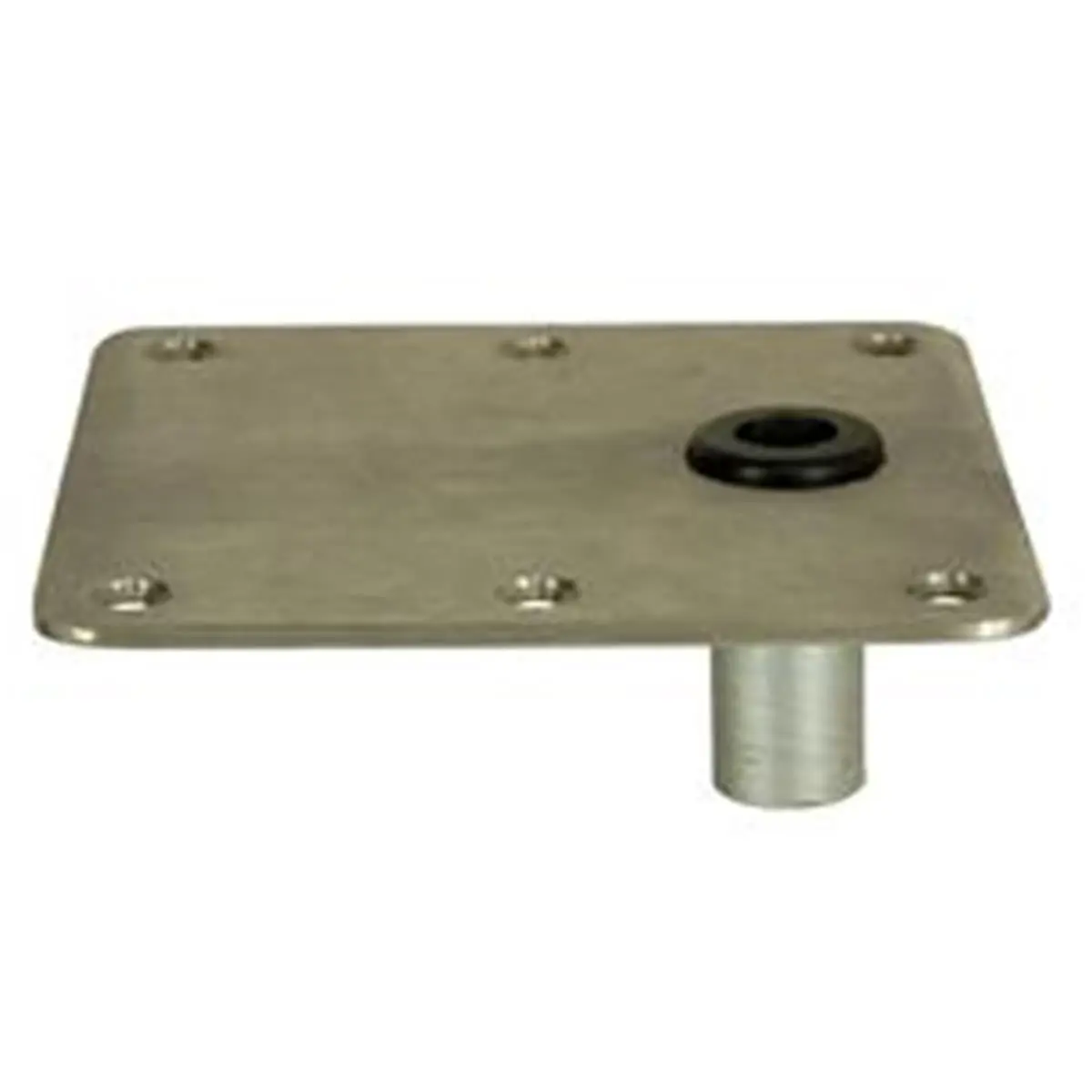 Springfield Marine KingPin Seat Base, 7 x 7 in Offset Square Stainless Steel Mount with Satin Finish, Secure Fit for Comfortable Seating in Harsh Marine Conditions