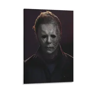 Halloweens Michaels Myers Wall Art—iconic Horror Canvas Poster for An Intense And Dramatic Living Room Or Bedroom Look. Poster Canvas Wall Art For Bedroom Decor Bar Office Room Decor Gift