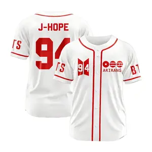 Custom Bang Tan Jersey Shirt, Kpop Baseball Style Top, World Tour 2026 Fan Gift