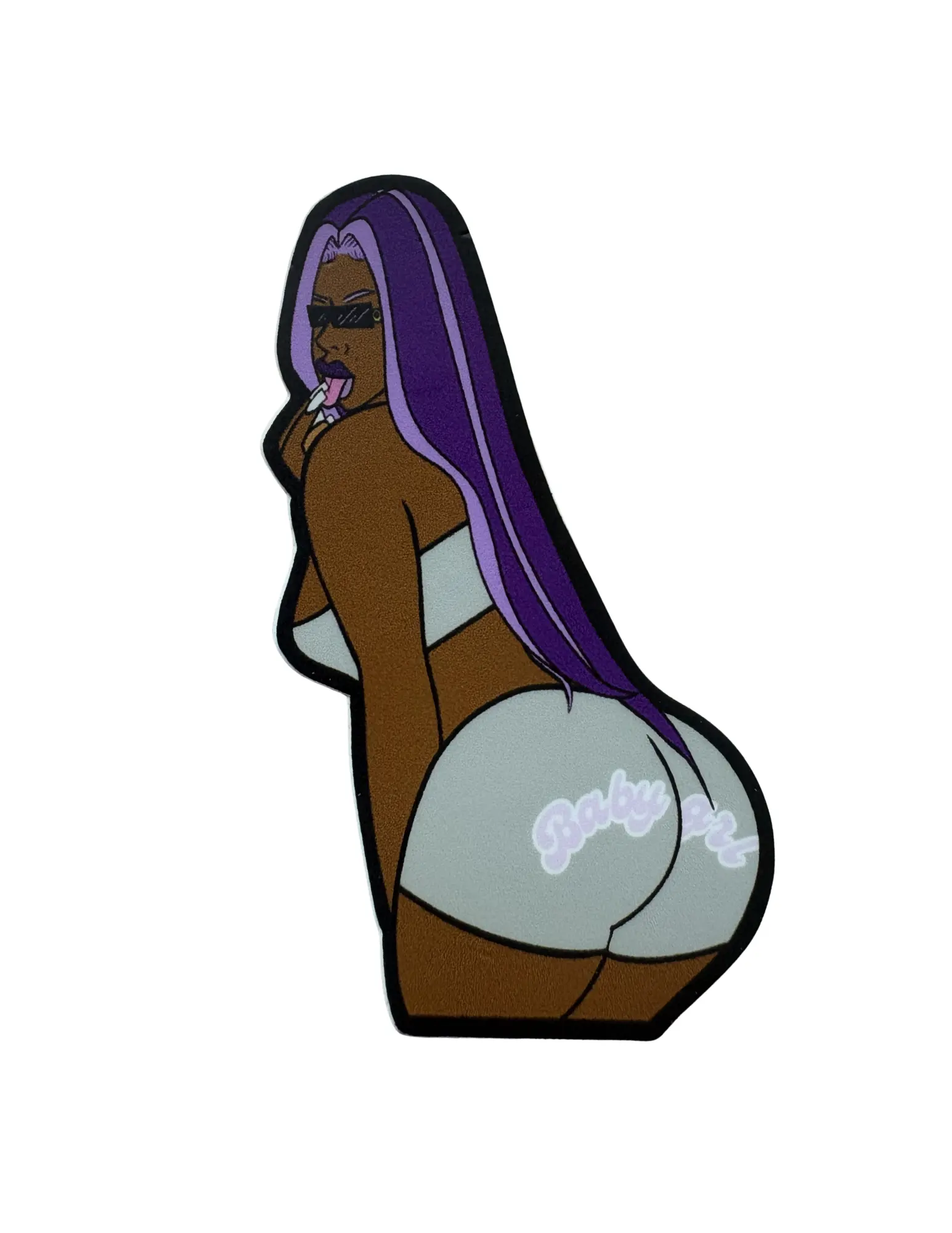 Baddie with fatty sticker 3 x 2 waterproof