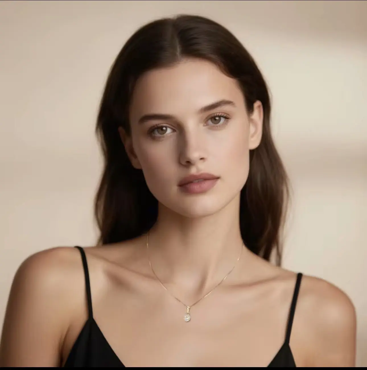 Collar con Colgante Geométrico Redondo de Plata de Ley 925 con Logotipo Personalizado, Joyería Romántica con Moissanita de 3 mm, Regalo para Mujeres y Niñas