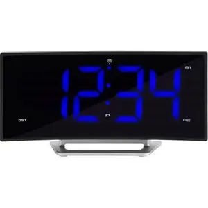 La Crosse  Curved Blue LED Atomic Dual Alarm clock
