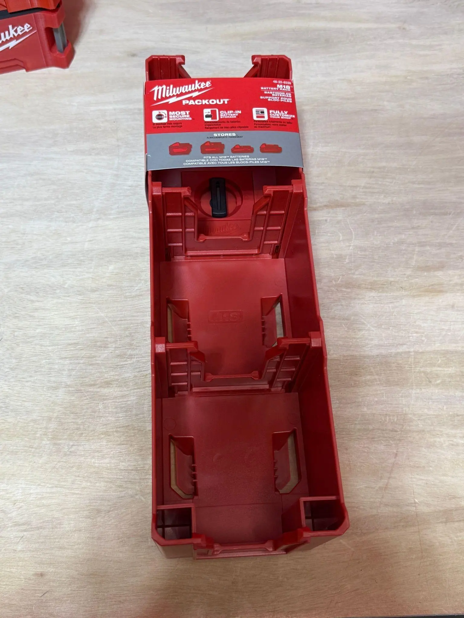 48-22-8339 M18 Wall Plate Holder for Milwaukee Packout, Tool Organization Accessory