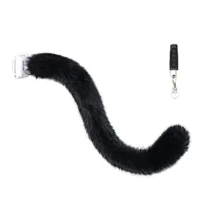 Lovely Plush Tail Cats Tail for Halloween Carnival Birthday Party Remote Control Wagging Tail Anime Cosplay Accessories