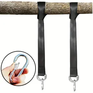 2-pack Heavy-duty Camping Hammock Ropes with Two Safety Locks, Suitable for Various Outdoor Swings, Hook Swing and Hammock Accessories, Dedicated Hammock Tree Ropes, Swing Straps