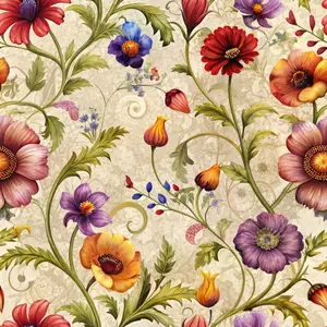 Assorted Vintage Florals Pattern 3 Quilting Cotton Fabric