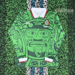 1998 Mexico Soccer National Team Home Green Nostalgia Soccer Jersey #2 Suarez #3 Sanchez Classic Breathable Quick Dry Soccer Jersey