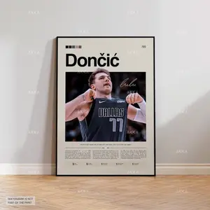 Luka Dončić Dallas Mavericks Poster, NBA Star Wall Art, NBA Poster, Basketball Poster, NBA Basketball