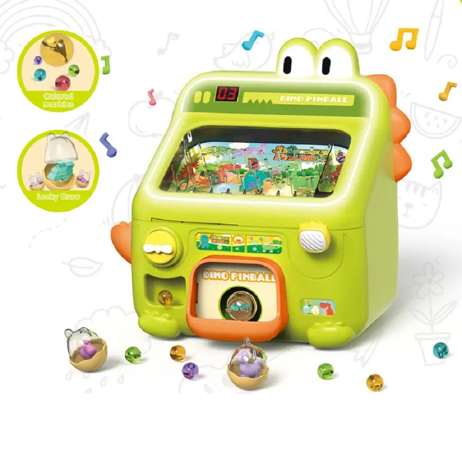 2025 New Pinball Machine with Sound Light - 30PCS Pinball & 10PCS Bonus Ball Electronic Gashopon Toy for Girls and Boys