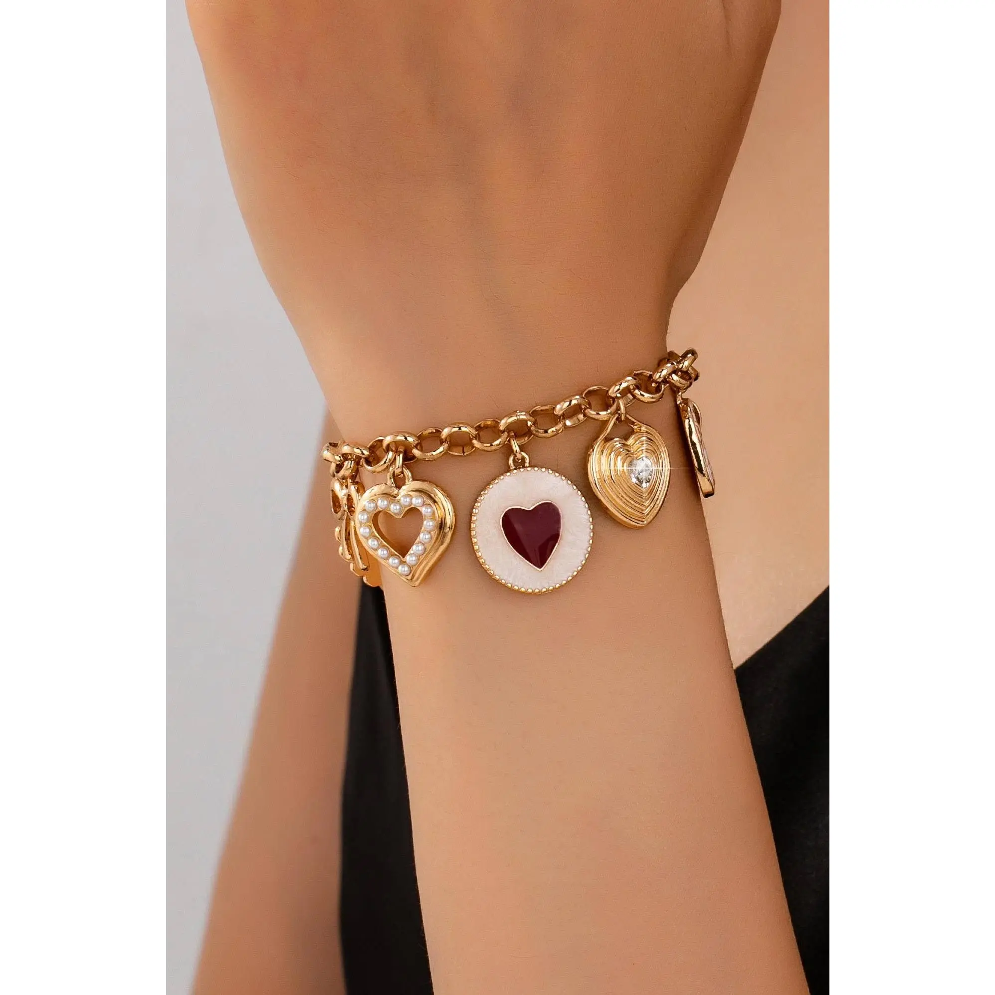 Vintage Heart Toggle Bracelet