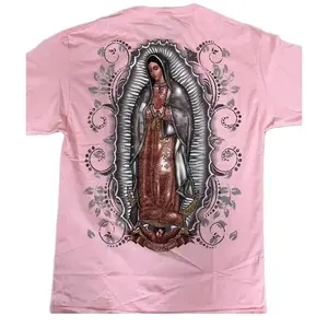 Silver Glitter Pink Virgencita T shirt, Virgin Mary t shirt, Guadalupe Shirt, Catholic Outfits Short Sleeve Crew Neck T-Shir 3X5 Sweatshirt, Hoodie, Comfort Colors