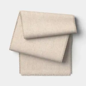 90"x20" Woven Table Runner Natural - Threshold