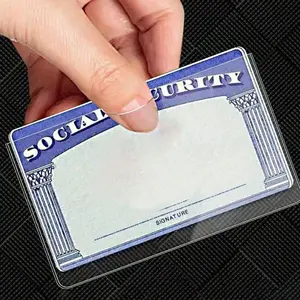 Transparent PVC Waterproof Medical/Social Security Card Protector - Clear Vinyl Plastic Card Sleeve, Suitable For Insurance Cards, Social Security Cards, Metro Cards, Driving Licenses Or Other Cards, Unisex, Id Card Holder.