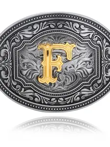 Western Cowboy 26 Letter Buckle for Men and Women, Smooth Buckle Fits 3.8mm Belt, Easy-To-Use Loop, All Seasons Street Style