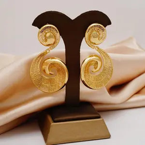 2024 Irregular Drop Earrings Luxury Fashion Gold Color Charm Statement Jewellery Earings For Women Jewelry Gift