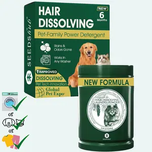 [New Formula] SEEDSHUB Pet Hair Dissolving Laundry Powder - Pet Hair Removal, Laundry Detergent, Stain Remover, for dog and cat hair, Pet Onwer Essential Care, for Top and Front Load Washer, Deordorizer, Household Essential Care TikTokShopStockUp