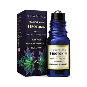 Holy Basil Infused Roll-On | Natural Essential Oil With Lavender, Bergamot | Anti-Stress Aromatherapy | Calming Roll-On