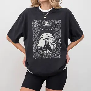 Vintage My Neighbor Totoro Shirt, Vintage Anime Forest Spirit Tee, Cute Japanese Cartoon Shirt, Retro Aesthetic T-Shirt