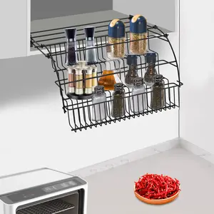 3 Tier Pull Down Spice Rack Organizer With 11 LBS Capacity For Kitchen Storage home essentials