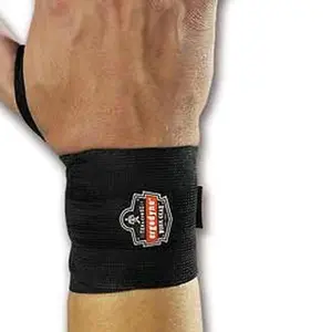 Ergodyne 72222 420 Wrist Wrap with Thumb Loop, Black - Small & Medium