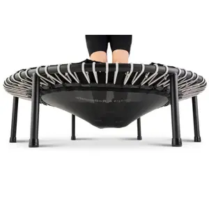 Mini Fitness Trampoline Rebounder for Adults with Adjustable Handle for Home Cardio Workout
