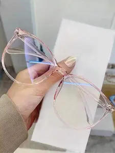 Clear Lenses Anti-blue Light Glasses Fashionable Cat Eye Frame Eyeglasses for Women & Girls, Fashion Eyeglasses for Work, Daily Clothing Decor, Trendy Casual Frames, Stylish Trendy Eyewear
