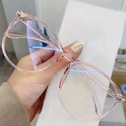 Clear Lenses Anti-blue Light Glasses Fashionable Cat Eye Frame Eyeglasses for Women & Girls, Fashion Eyeglasses for Work, Daily Clothing Decor, Trendy Casual Frames, Stylish Trendy Eyewear