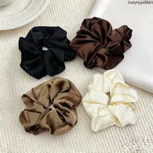 Satin Scrunchie Set, Large/Medium/Small Elastic Hair Ties for All Hair