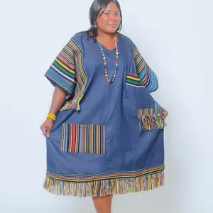Asake Denim Asooke Kaftan