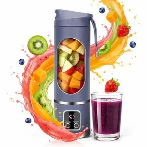 BPA-Free Electric Citrus Juicer 15.2oz Portable Blender for Smoothies, Shakes, Frozen Fruit & Ice, Personal Mini Juice Maker, USB Rechargeable, Easy to Clean, Travel Cup for Home, Office, Gym & Outdoor
