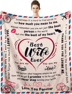 Gift for Wife from Husband Wife Thow Blanket to My Wife Blankets Wedding for Wife Valentine's Mother's Day Blanket for Her