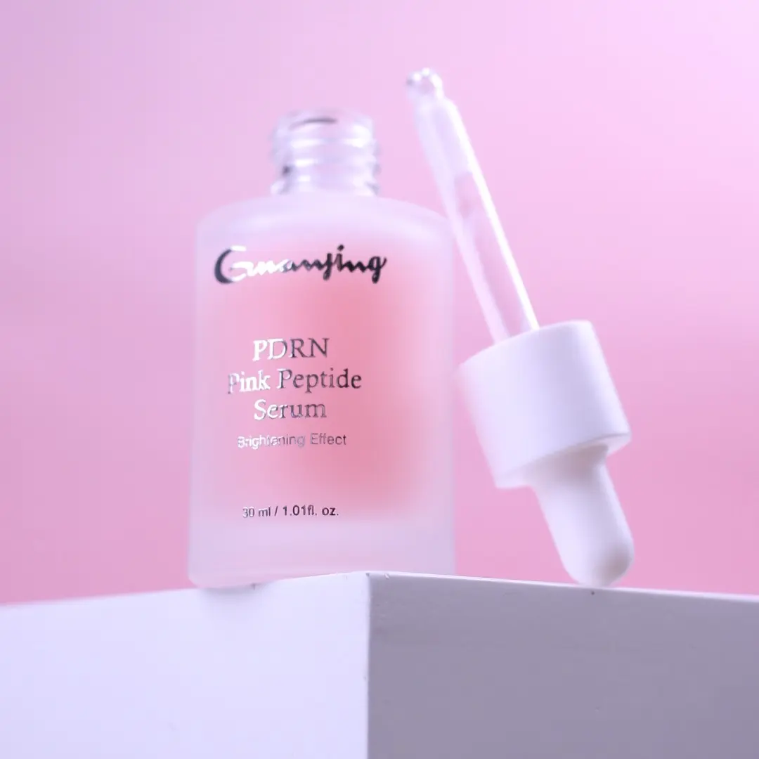Guanjing PDRN Pink Peptide Serum for Face 1.01 fl oz 30ml Instant Pore Blur 72H Dew Shield 8s Veil Tech Dust Repel Makeup Lock Sensi-Safe Brightening Care Gentle Sensitive Skin Repair