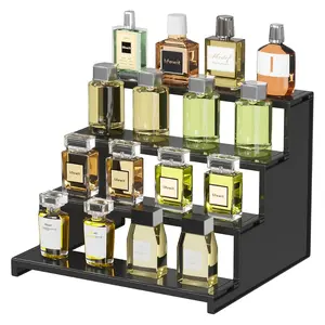 Men's perfume storage rack, large-capacity perfume rack, Display Shelf, no tools required for assembly, can be used to display perfumes, aftershaves, skin care products and cosmetics, suitable for storage on dressers, bedrooms, and bathrooms.
