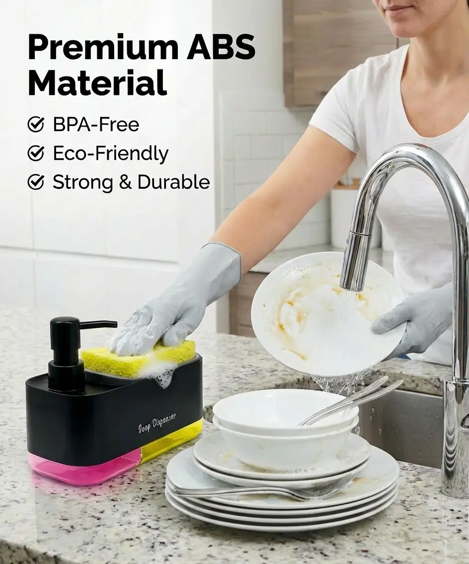 Dispenser per detersivo da cucina incorporato in acciaio inossidabile Dispenser per detersivo da cucina incorporato in acciaio inossidabile