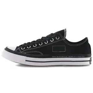 Fragment Design x 7 Moncler x Converse 1970s Chuck Taylor All Star Ox Low-Top Canvas Sneakers for Men and Women in Black