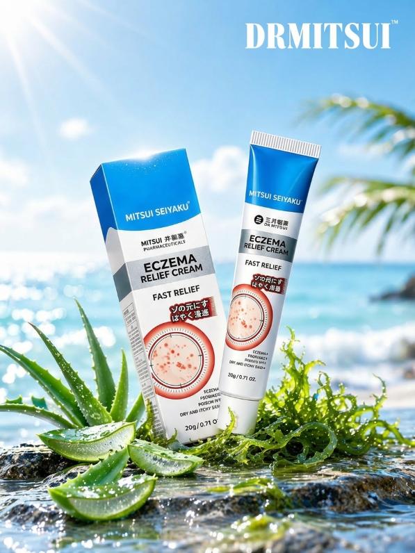 DRMITSUI Soothing Cream with Sea Moss & Oats - Eczema & Psoriasis Relief - Ocean Minerals - for Sensitive Skin - Hydrating Eczema Cream for Dry Skin