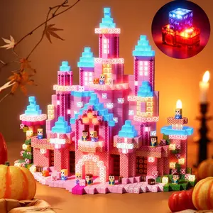 Light Up Magnetic, Transformable Building Blocks 100/150 PCS – Glow in The Dark Magnetic Tiles Set & Cubes, Pink Castle Construction Toy, STEM Montessori Learning Kit, Christmas Birthday Gift for Age 3+ Girls & Boys