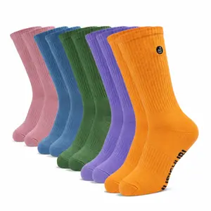 WoveeEss Premium 5-Pack Colorful Daily & Athletic Crew Socks | Arch Support, Seamless Toe & Ribbed Cuff | For Active Lifestyles