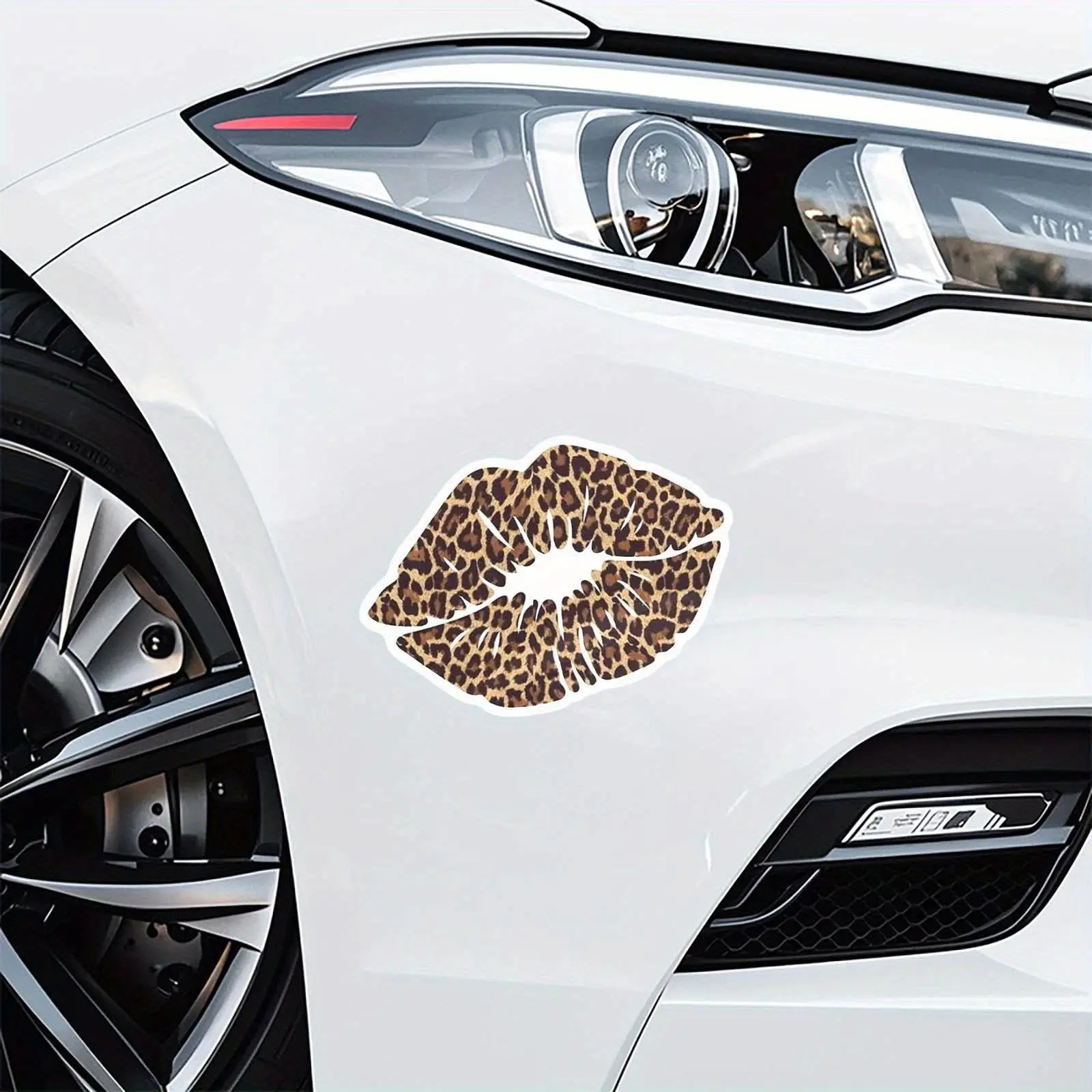 Leopard Lip Design Waterproof Car Decals Automotive Decals Universal Car Sticker Decal For Cars - Scratch Cover Stickers for Motorcycles, Bumpers, Computers & Refrigerators