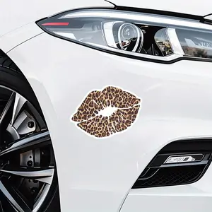 Leopard Lip Design Waterproof Car Decals Universal Car Sticker - Scratch Cover Stickers for Motorcycles, Bumpers, Computers & Refrigerators