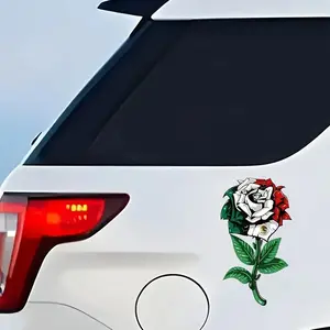 Rose Pattern Car Sticker, Cartoon Car Decal Sticker, Self Adhesive Car Sticker, Universal Car Exterior Decoration Accessories