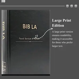 Gros Bib La - La Sainte Bible en Créole 1950 - 7022975995309410053 - 12 Points - Red Jesus Words - Color Maps - Annual Reading Plan