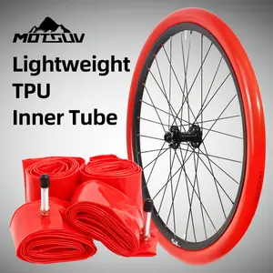 Bicycle TPU Inner Tube 26"/27.5"/29" MTB Bike Aluminum Alloy American Mouth Ultra Light Puncture Resistant Tire 1.95/2.1 Mountain Bike