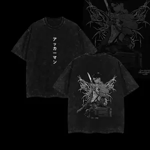Levi Ackerman Attack on Titan Washed Vintage Oversized T-Shirt, Heavy Cotton Unisex Anime Graphic, AOT Shirt, Levi Tee