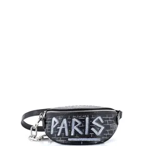 Pre-owned Balenciaga material Belt Bags Graffiti Souvenir Belt Bag Leather XXS by Rebag