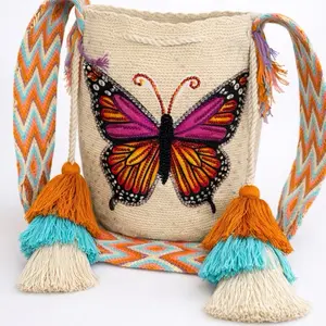 Butterfly Multicolor Wayuu Bag – Bohemian & Versatile Style