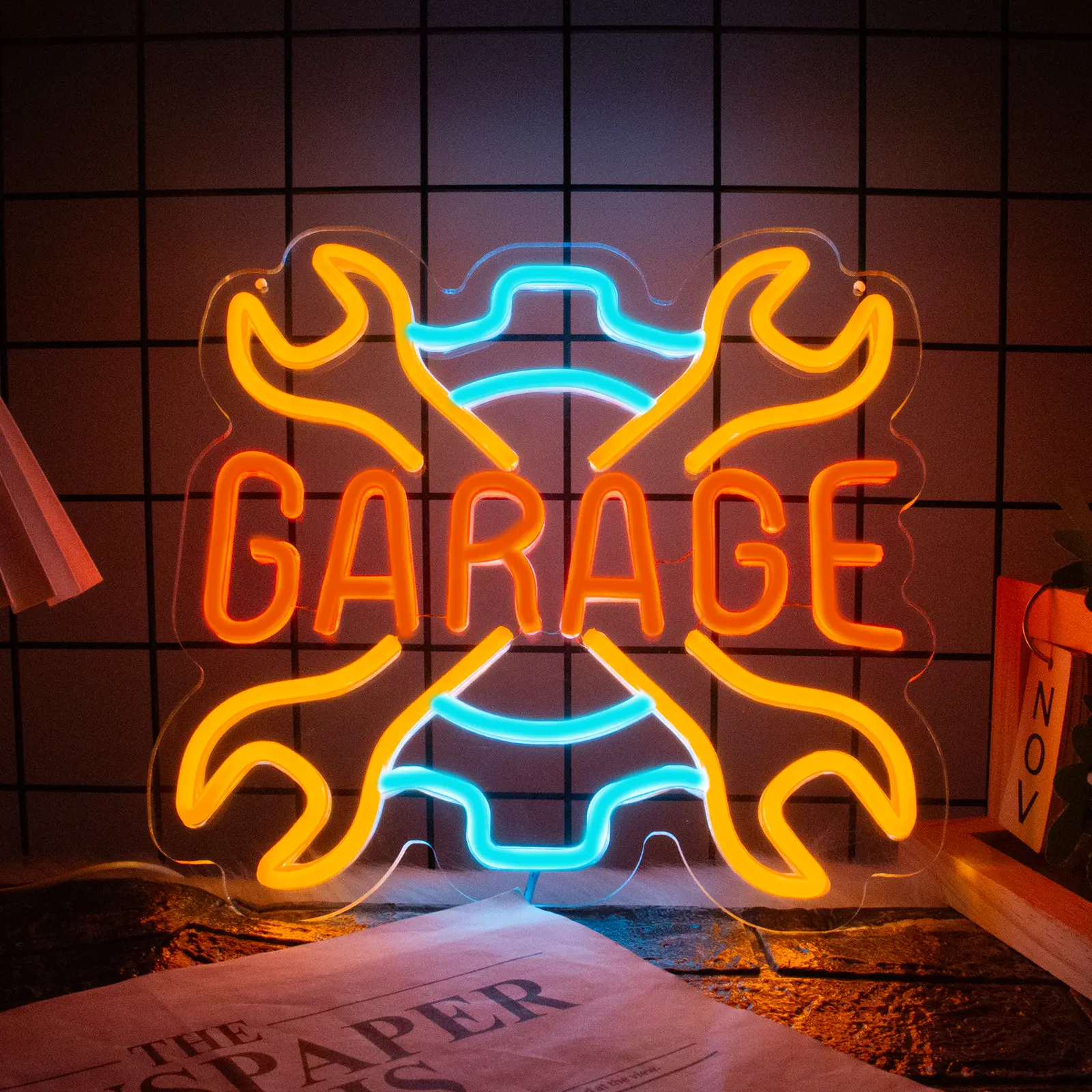 1 PC Check Engine Neon Signs, Garage Decor Neon Light, LED Check Engine ...