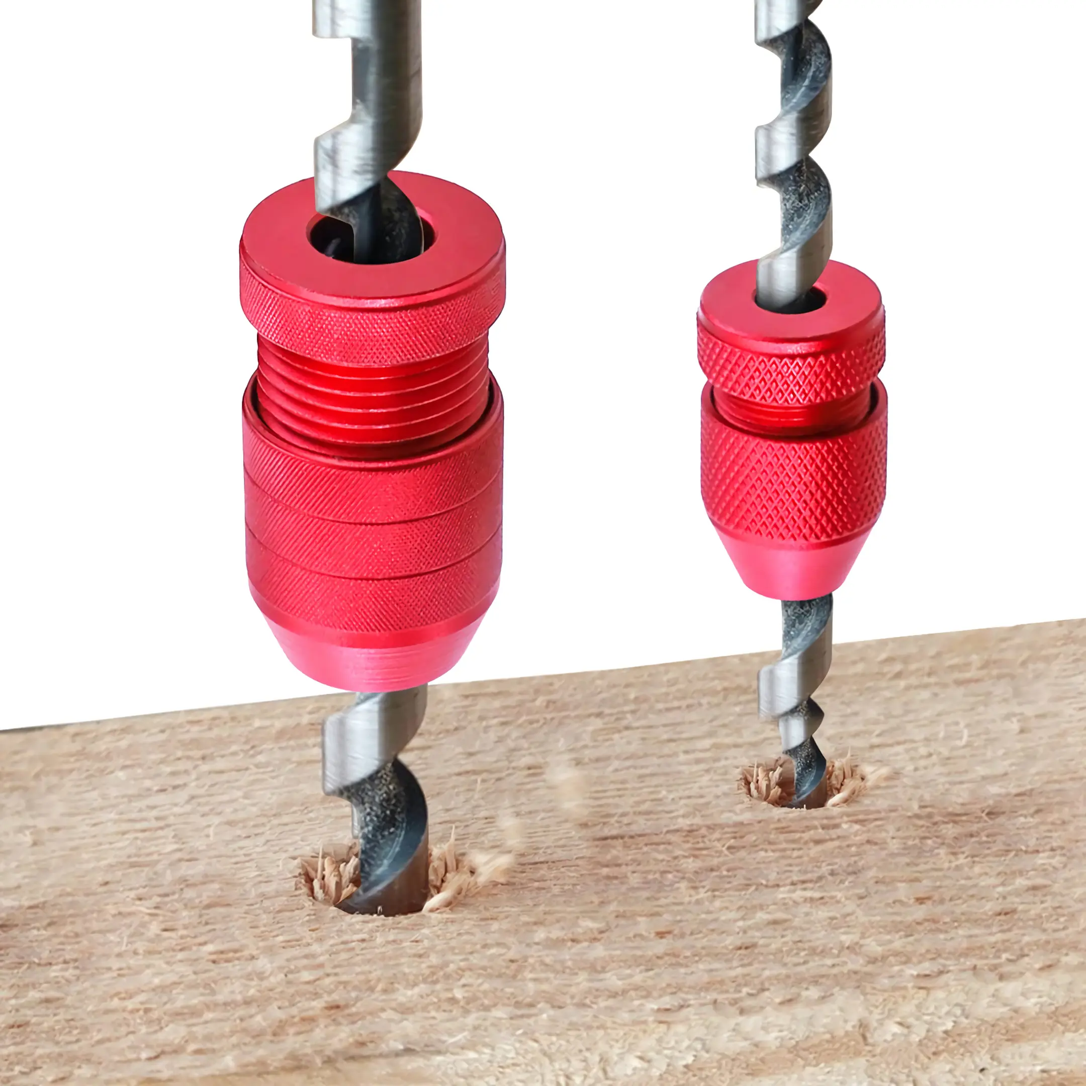 Drill Depth Stop for Drill Bits, Adjustable Drill Stop Applicable Drill Size Range 5/64"-3/16",15/64"-7/16", Aluminum Drill Bit Stop Collar Set for Woodworking Tools & Hand Tools outdoorfun
