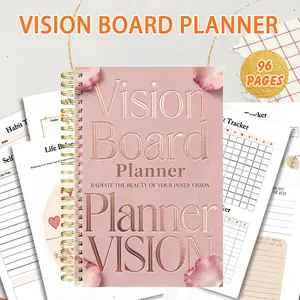 Visual Board Planner Book, Comprehensive Productivity & Health Log, Habit Tracking, Sleep Tracking, A5 Cover Notebook, for Professionals