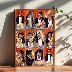 [SALE UP TO 30%] Guy Buffet Martini Canvas Poster, Retro Cocktail Wall Art, Bar Cart Decor, Stylish Home Printable Art, Kitchen & Dining Room Wall Print